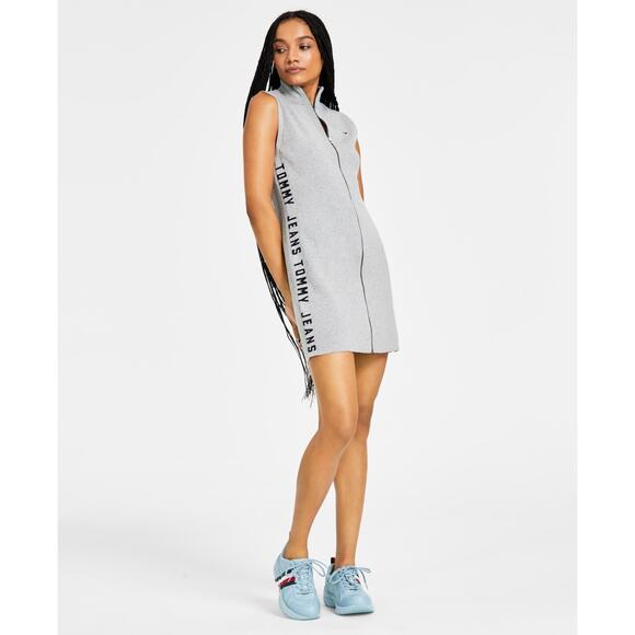 Tommy Jeans Womens Sleeveless Short Sweaterdress Large Grey NWT - Picture 1 of 6